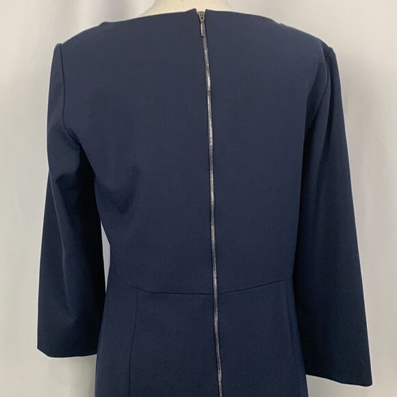 Armani Collezioni Navy Drape Neck MIDI Dress - Picture 12 of 16